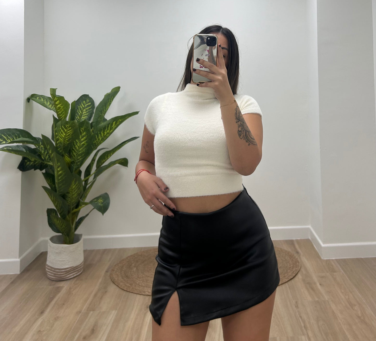 FALDA PANTALÓN POLIPIEL