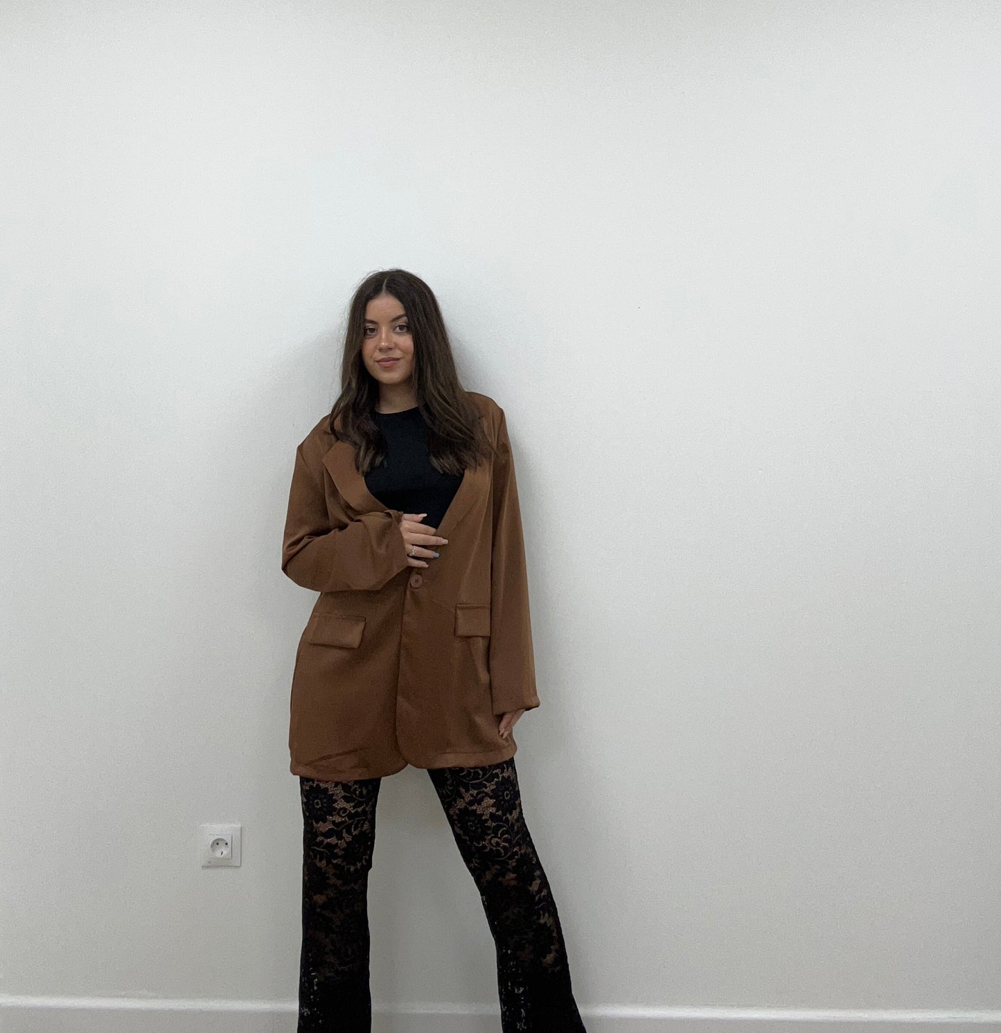 CHAQUETA RASO MARRÓN