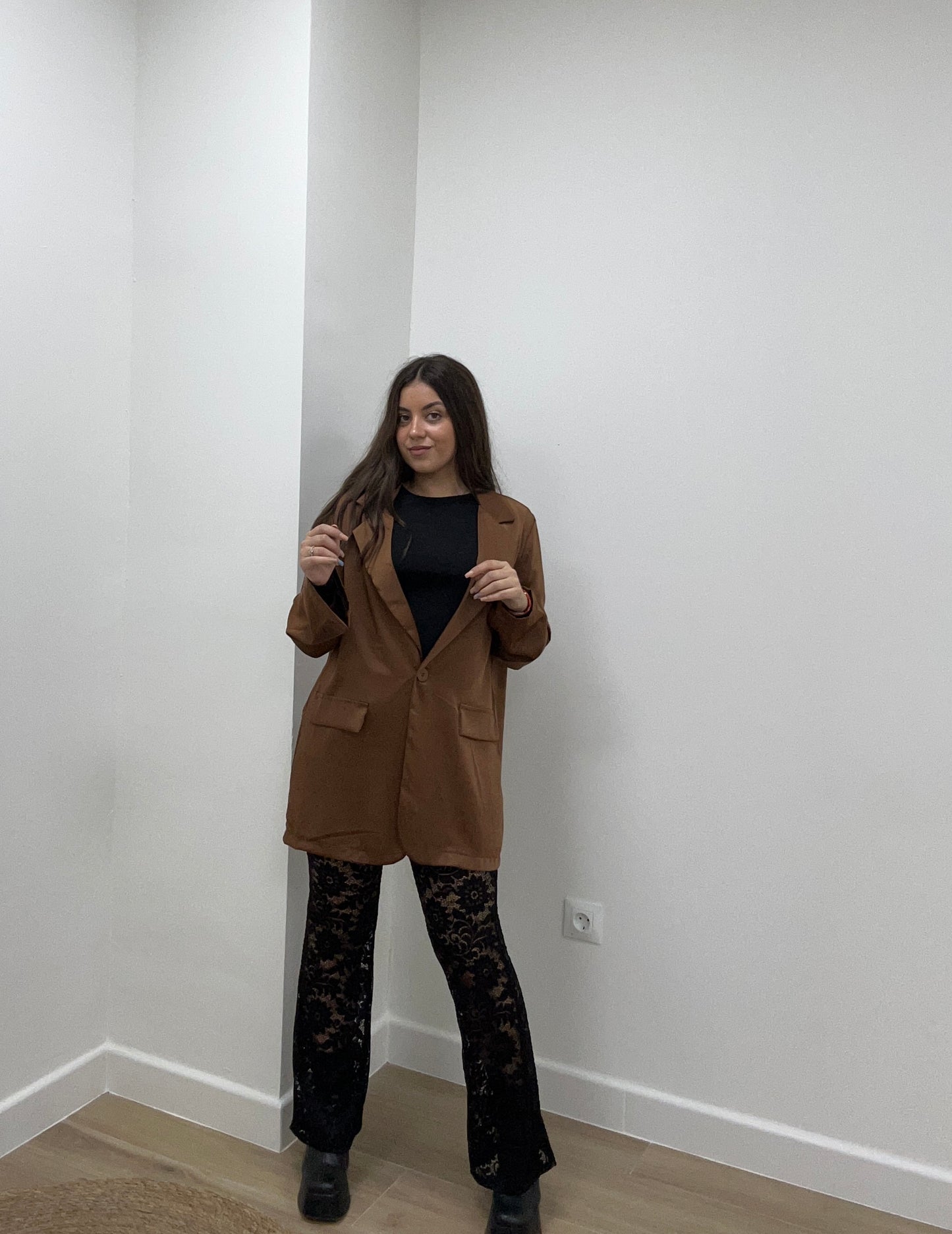 CHAQUETA RASO MARRÓN